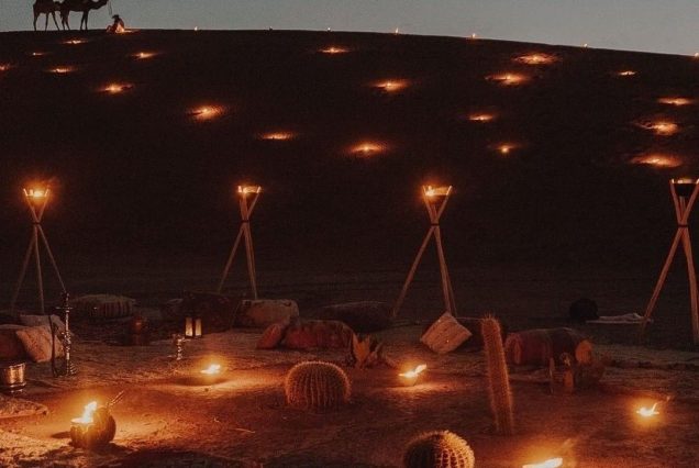 Desert camp night